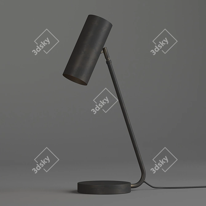 Title: Vintage Schoolhouse Lamp 3D model image 2