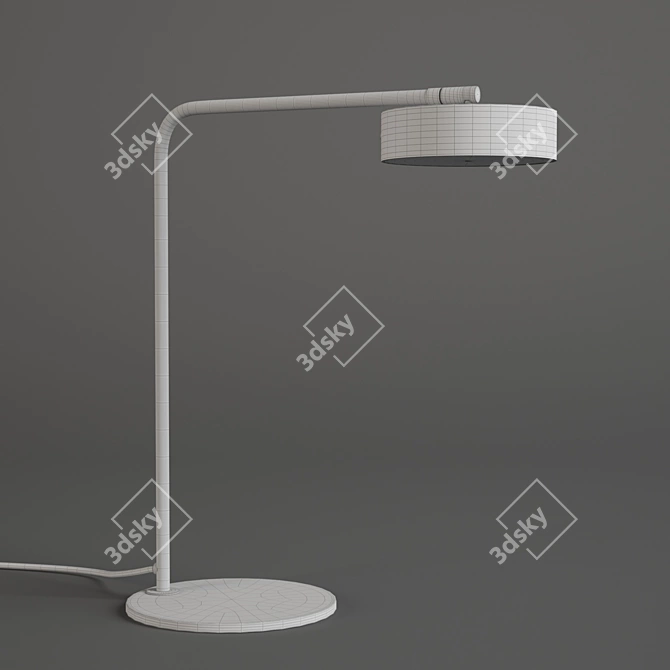 Elegant Brass Table Lamp 3D model image 2