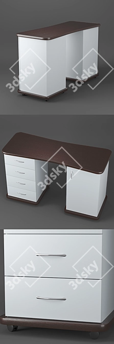 Elegant Esti-2 Manicure Table 3D model image 2