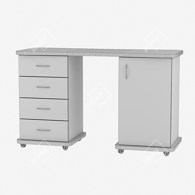 Elegant Esti-2 Manicure Table 3D model image 3