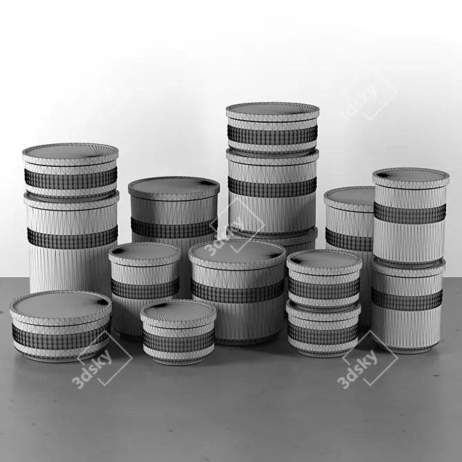 Le Creuset Storage Jars: Stylish & Functional 3D model image 3