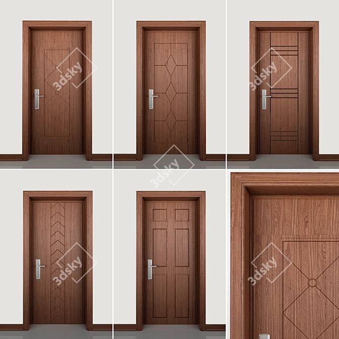 Versatile Door Collection 3D model image 1