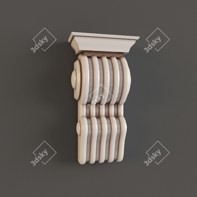 Customizable Decorative Carriage Bracket 3D model image 1