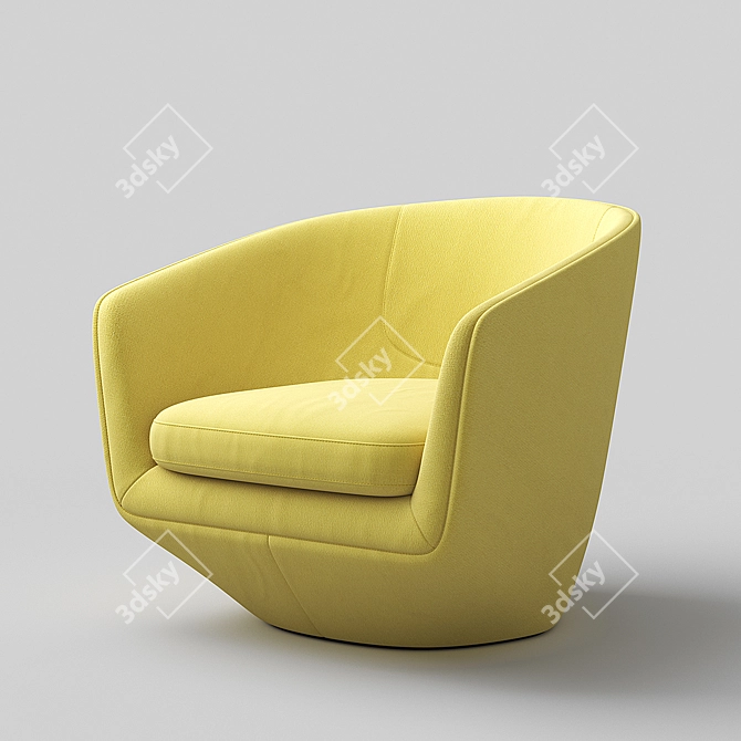 Modern Evolution of Comfort: U Turn Armchair 3D model image 1