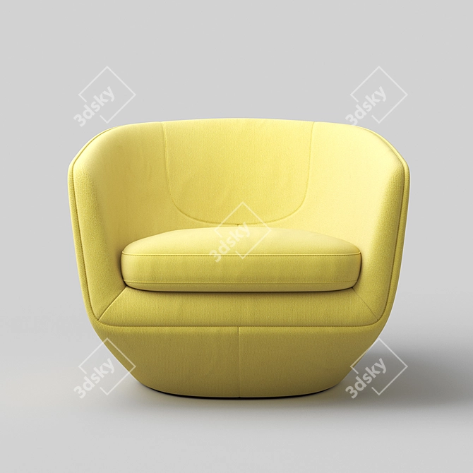 Modern Evolution of Comfort: U Turn Armchair 3D model image 2