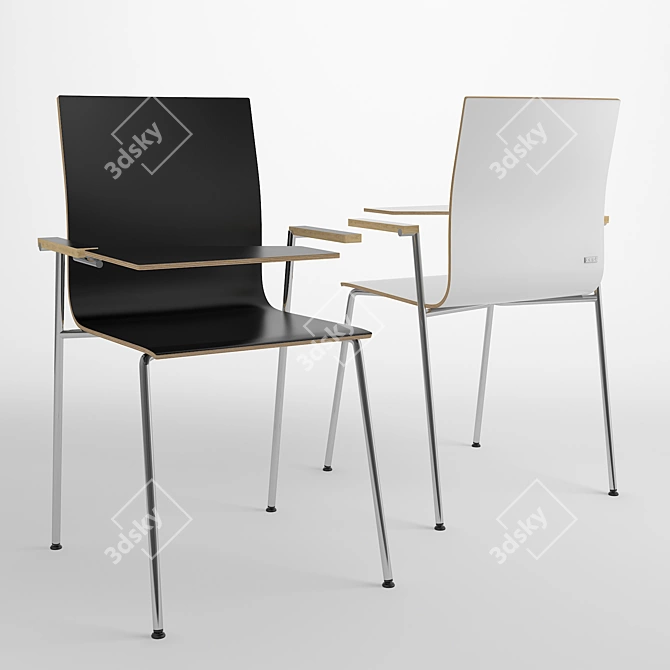 Modern Black&White Chair: Chair Orte BEJOT 3D model image 1