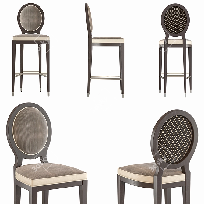 Luxury Grand Hotel Bar Stool 3D model image 1