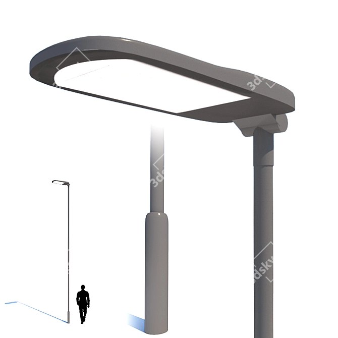 Sleek Urban Lamp 3D model image 1