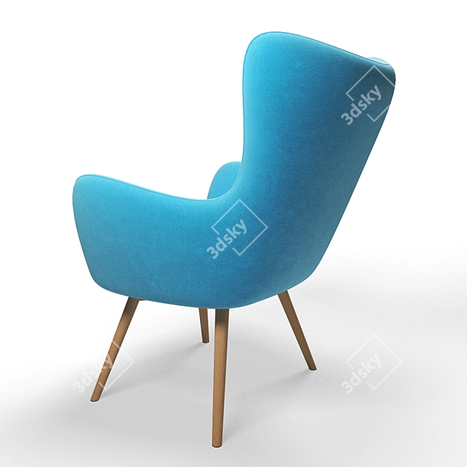 Elegant Armchair for Cozy Reading 3D model image 2