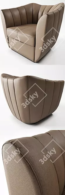 Poltrona Frau Willy Chair: GUGLIELMO ULRICH Design 3D model image 2