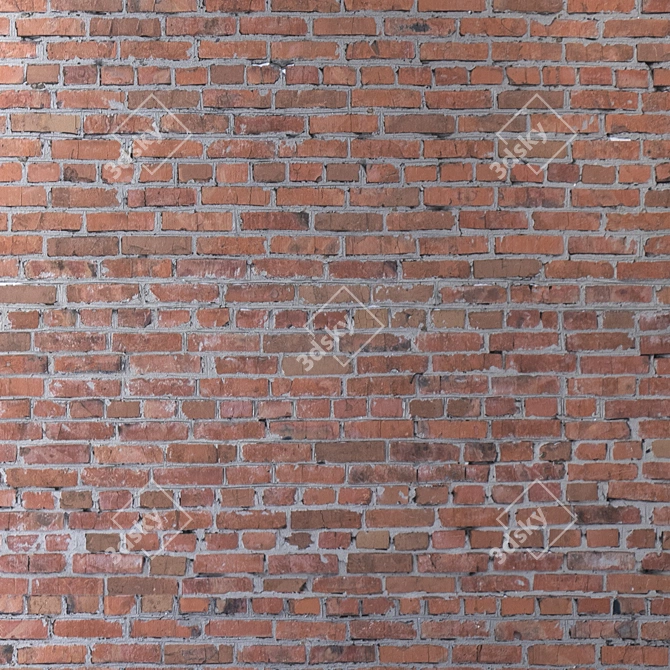 Vintage Brick Texture 04 3D model image 3