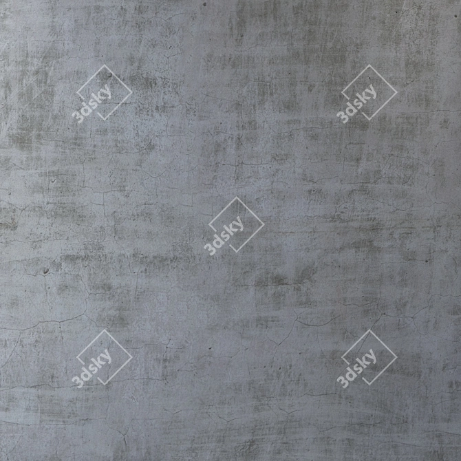 Title: Seamless Wiped Plastered Wall 3D model image 3