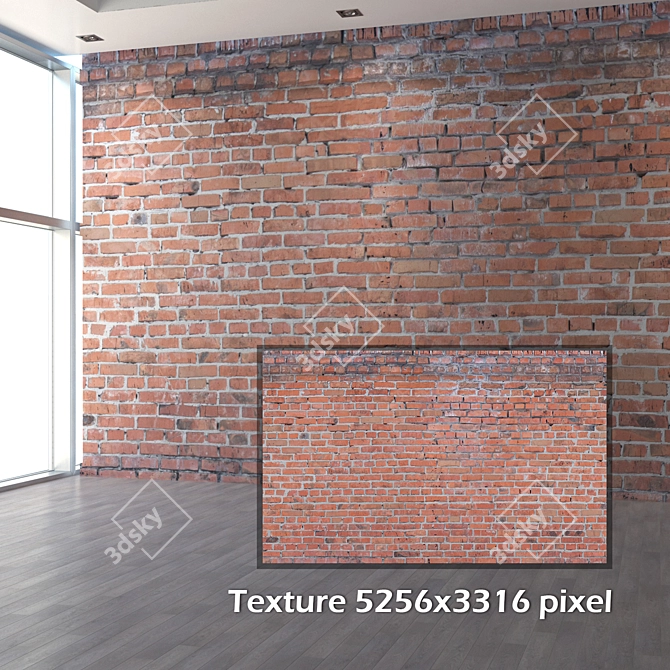 Seamless 4K Brick Texture 3D model image 2