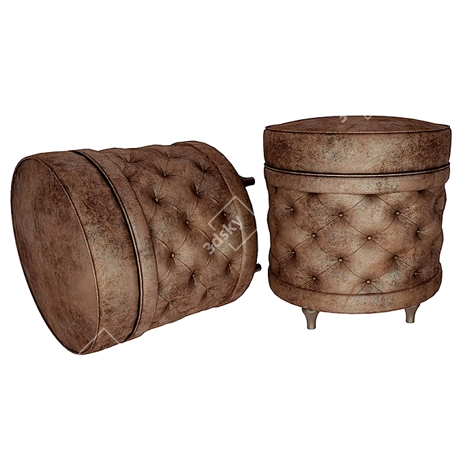 Arredo Classic Pouf - Timeless Elegance for Your Space 3D model image 1