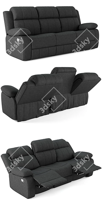 Premium Recliner Sofa: Robert 3D model image 2