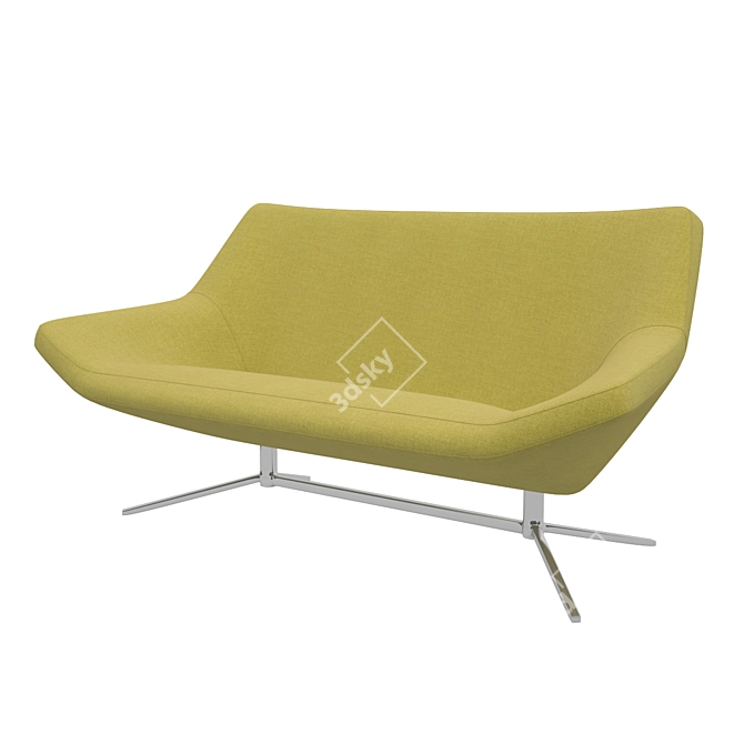 Sleek Aerodynamic Modern Sofa 3D model image 2