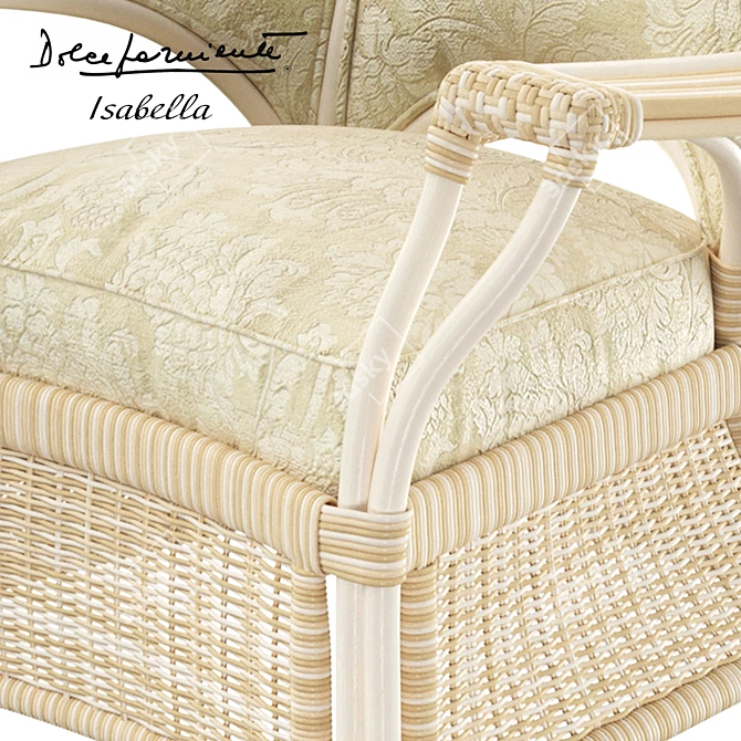 Elegant Isabella Sofa: Light Version 3D model image 2