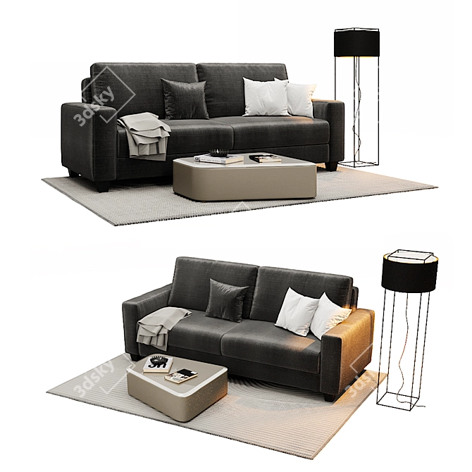 Cosmorelax Bari: Stylish and Comfortable Sofa 3D model image 1