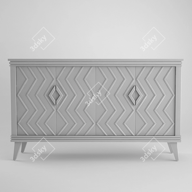 Garda Decor Stone-Top Chest 3D model image 2