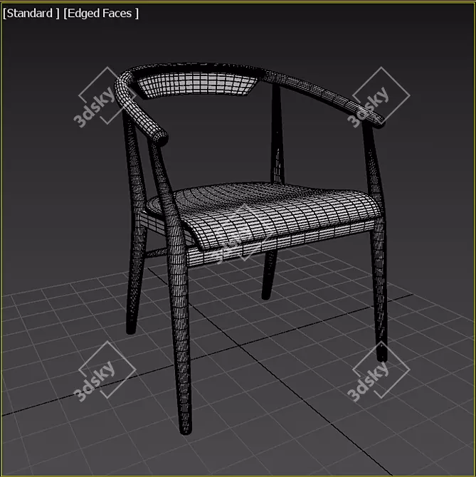 Elegant B&B Italia Jens Chair 3D model image 3