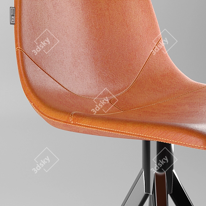 Avignon Chair: Modern Elegance in Camel Faux Leather 3D model image 3