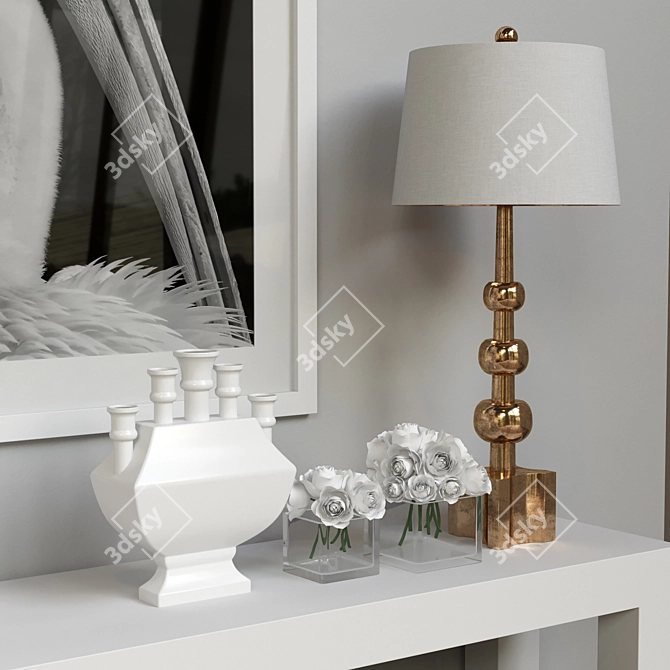 Elegant Lucia Console: Refurbish Your Space 3D model image 2