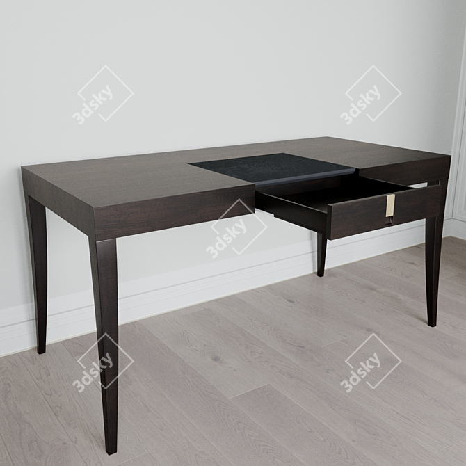  Sleek Writing Desk: W155xD75xH78 3D model image 2