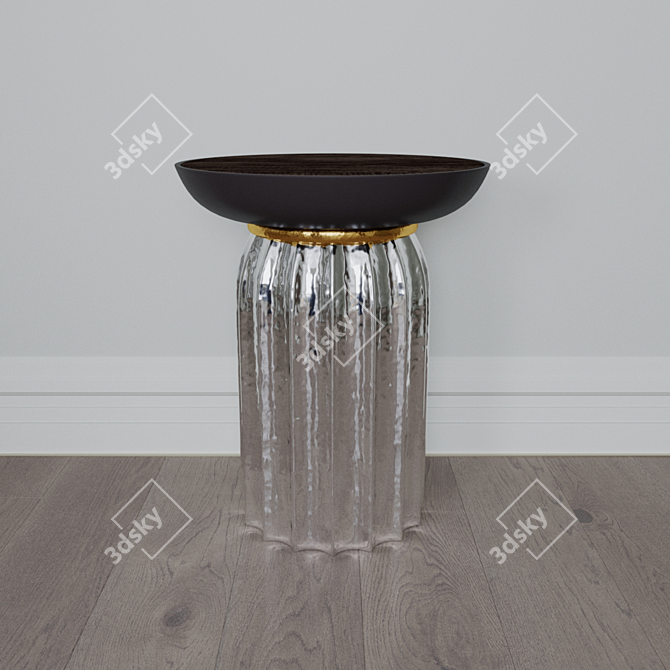 Modern Wood Stool | 44x44x56cm 3D model image 1