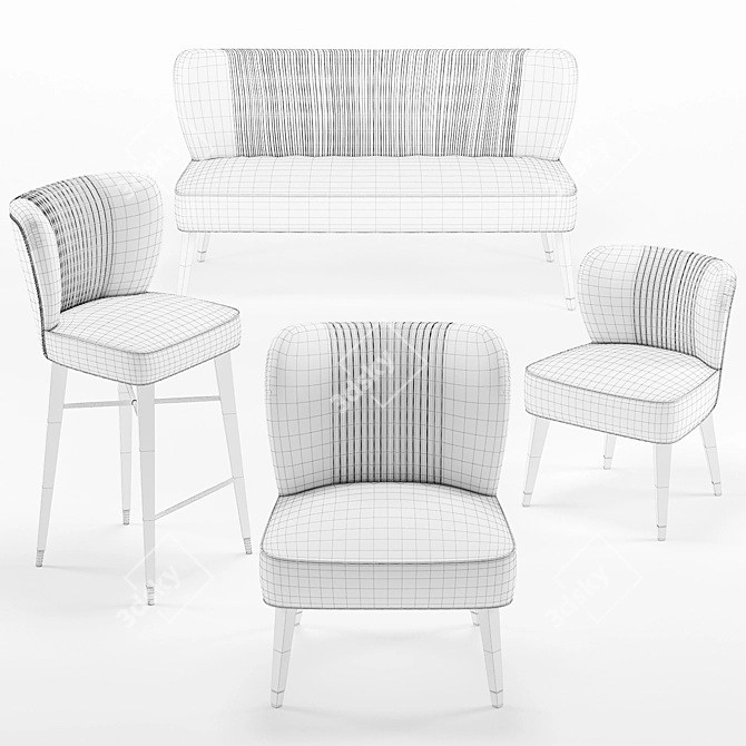 Visconti Family: Contemporary Luxury Furniture 3D model image 3