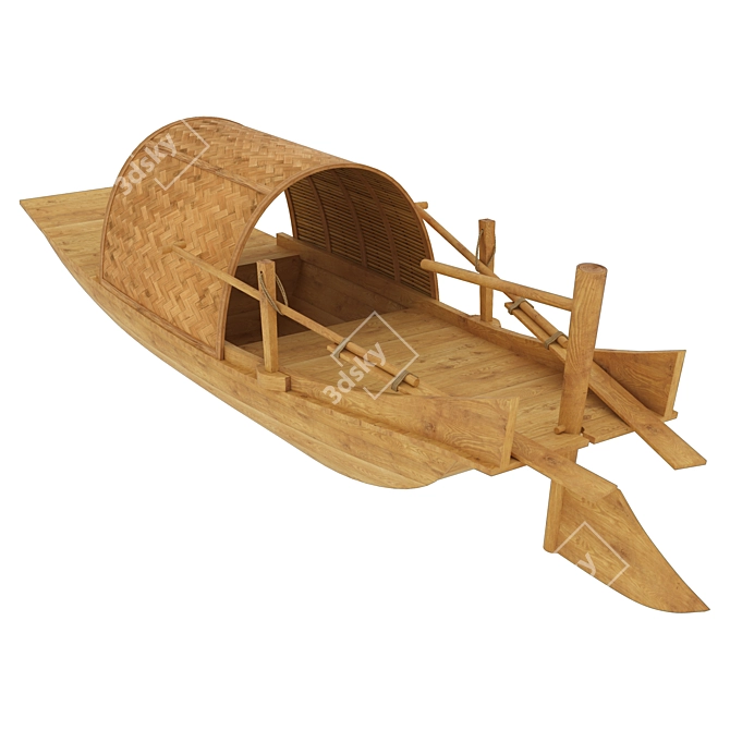 Classic Chinese Boat 3D model image 1