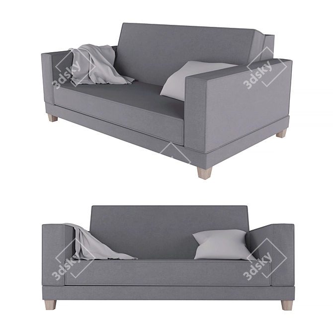 Elegant Cosima 2-Seater Sofa 3D model image 1