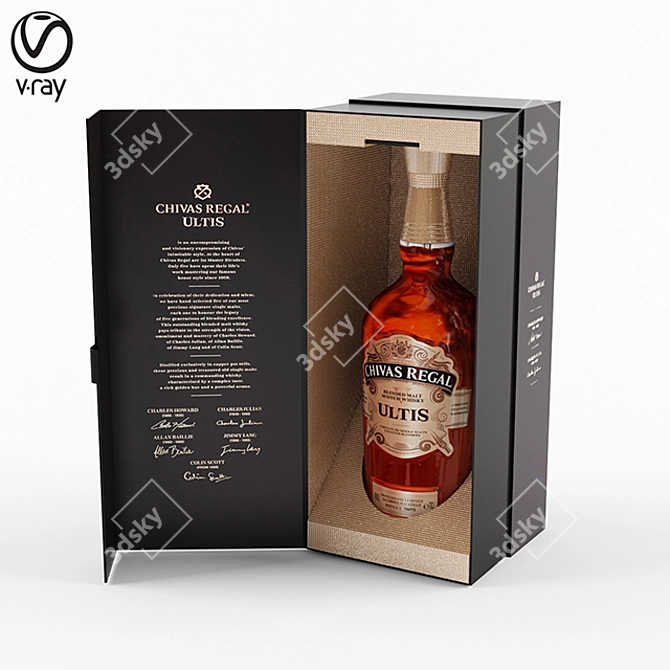 Chivas Regal Whiskey: Opulent Perfection 3D model image 1