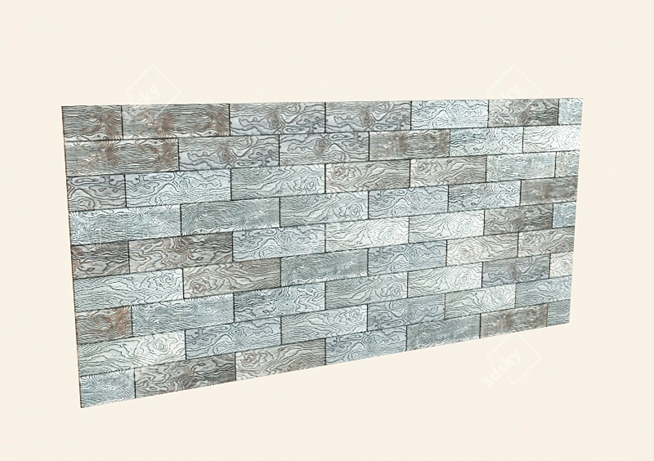 Graphite Glow™ - Moisture Resistant Wooden Wall Panel 3D model image 2