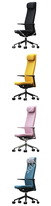 Vitra Pacific High: Stylish and Ergonomic Office Chair 3D model image 2