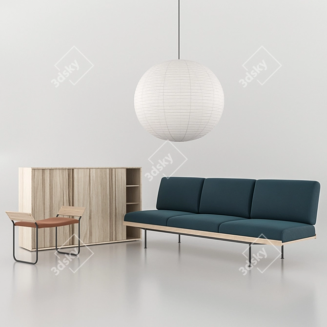 Modern Lifestyle Furniture Set 3D model image 1