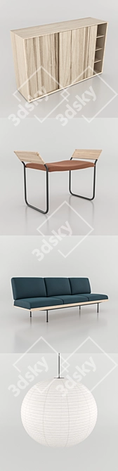 Modern Lifestyle Furniture Set 3D model image 2