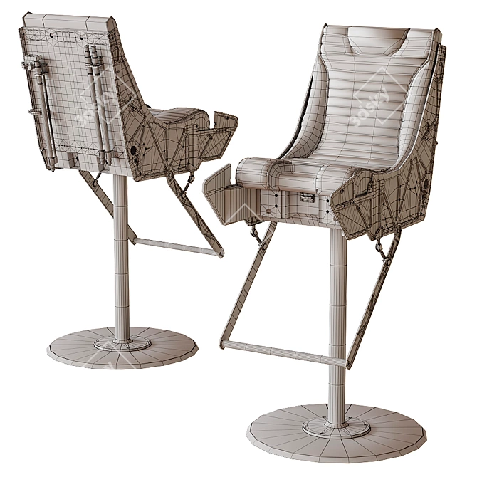 Title: The Jetsetter Bar Chair 3D model image 2