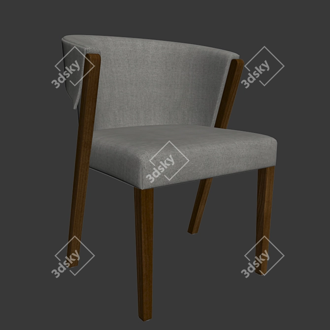 Blanca Linen Dining Chair - Comerford Collection 3D model image 2