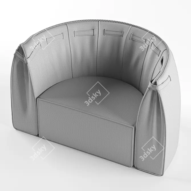 Roberto Cavalli Florence Armchair 3D model image 3