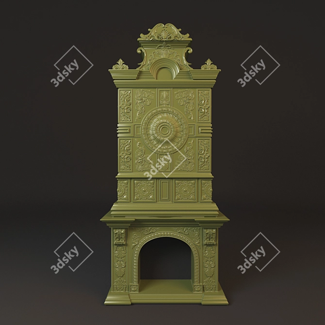 Classic Style Fireplace 3D model image 2