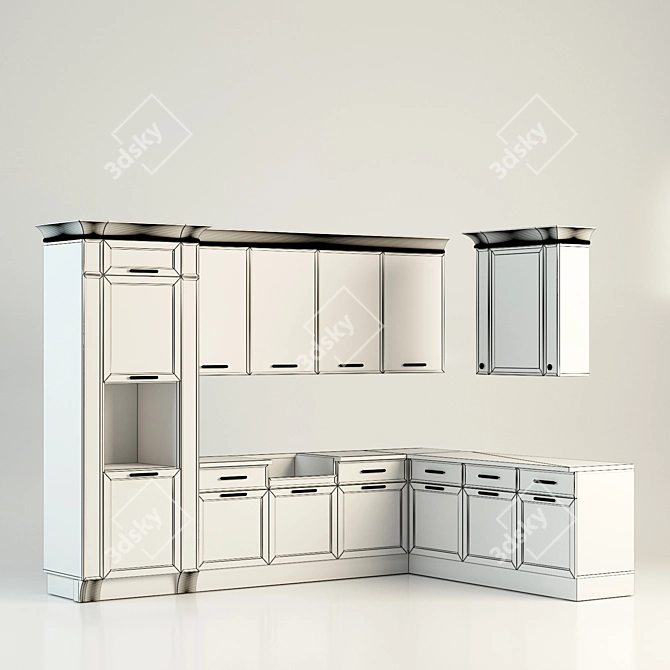 Modern Style Kitchen by Mossman Oliver 3D model image 3