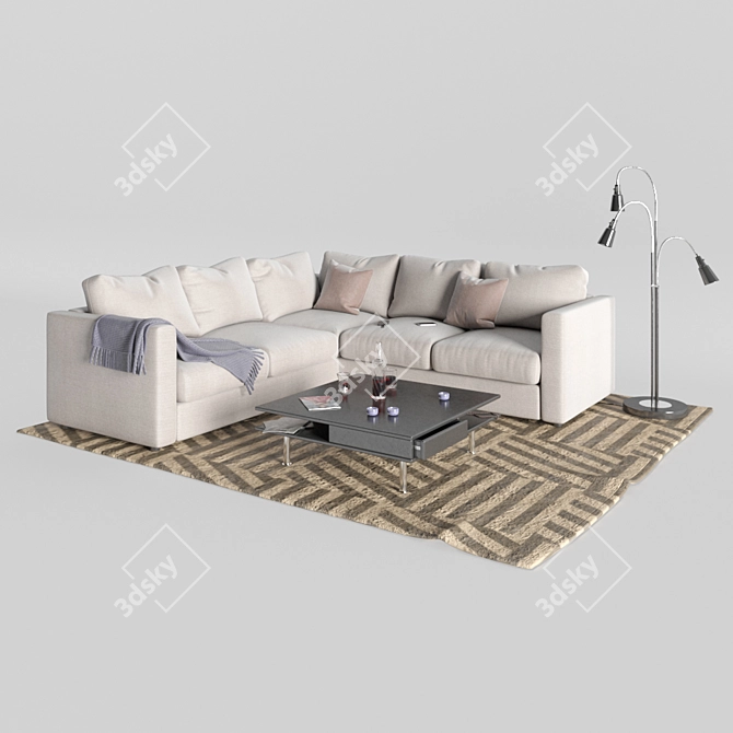 Vimle Tofterid Quart Sofa 3D model image 1