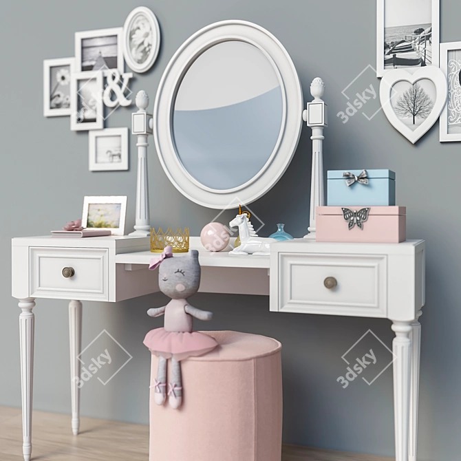 Pottery Barn Kids Vanity Set 3D model image 2