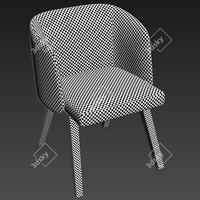 Modern Minimalist Minotti Creed Lounge Chair 3D model image 2