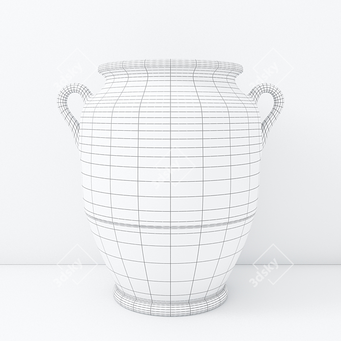 Antique-inspired Avignon Ceramic Vase 3D model image 2