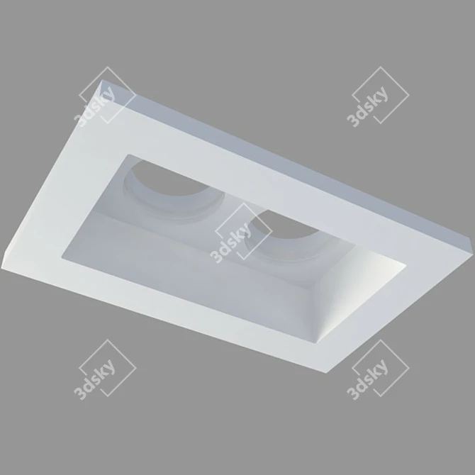 Gypsum Recessed Spotlight: Maia Duo SN003 3D model image 2