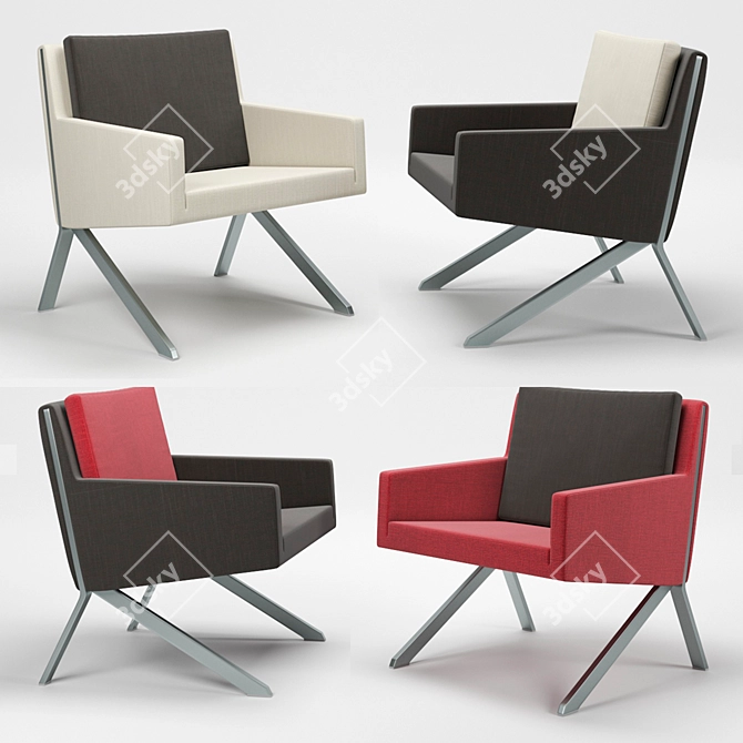 Theo Armchair: Timeless Elegance & Comfort 3D model image 1