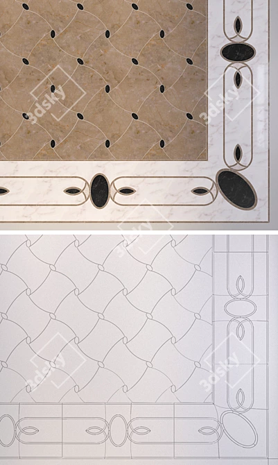 Classic Contour Tiles | Versatile Interior Design 3D model image 2