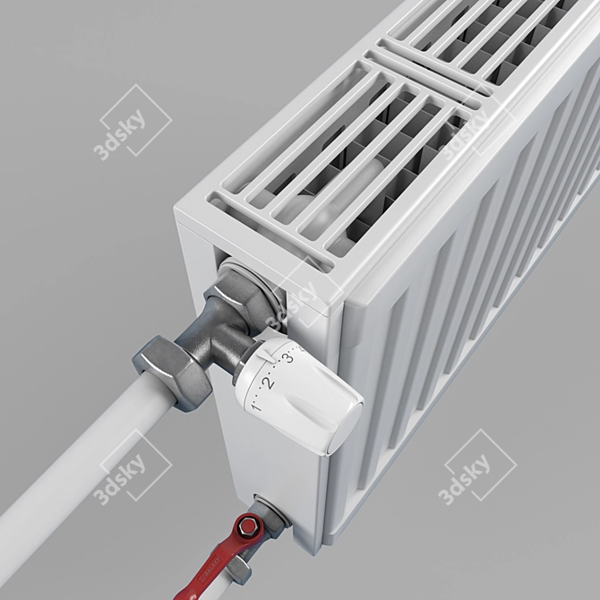 Efficient Prado Classic Radiator 3D model image 2