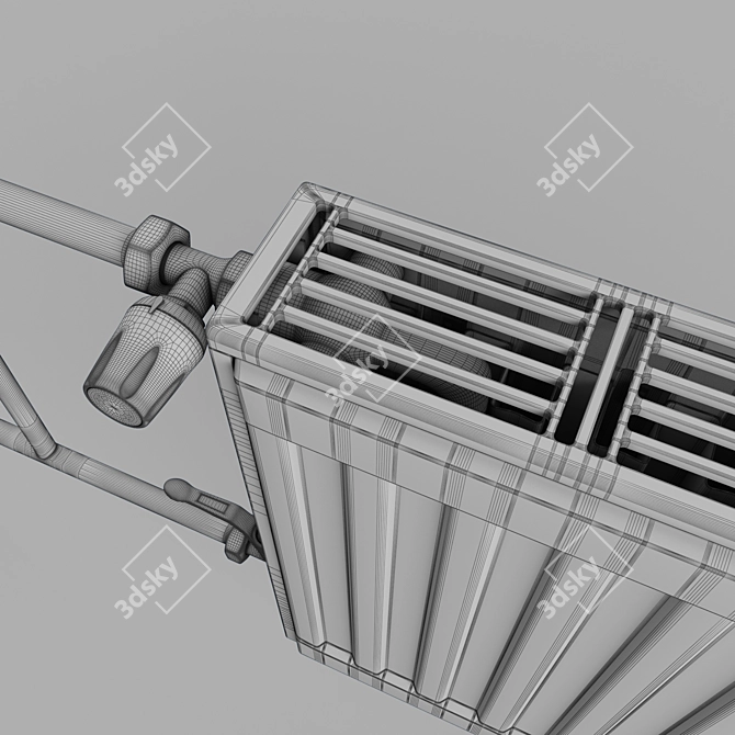 Efficient Prado Classic Radiator 3D model image 3